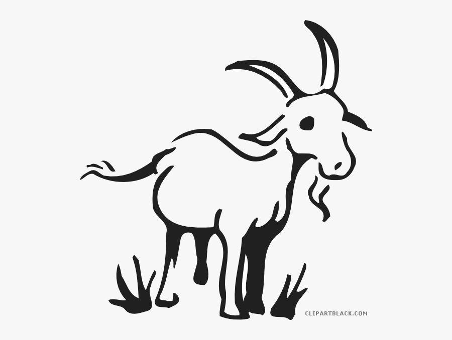 Goat Clipart Yoga - Black And White Goat Clipart, Transparent Clipart