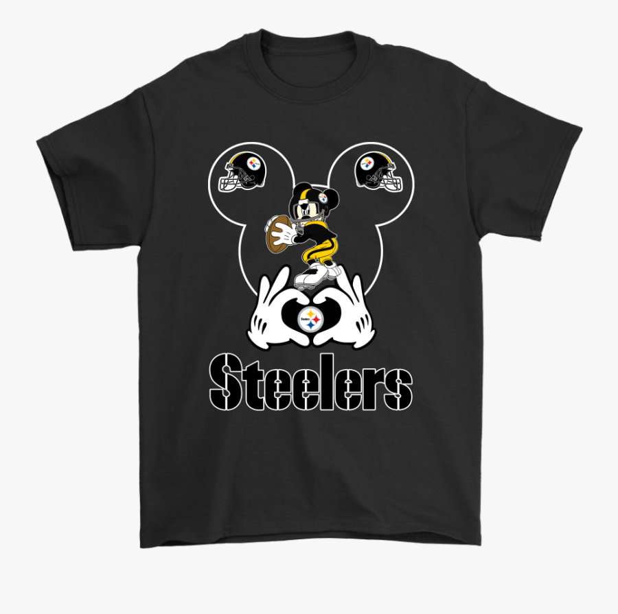 I Love The Steelers Mickey Mouse Pittsburgh Steelers - Social Dt Shirts, Transparent Clipart
