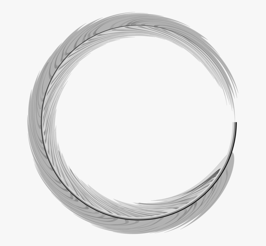 Wire,bangle,body Jewelry - Round Silver Frame Png, Transparent Clipart