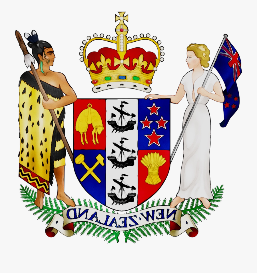 Zealand Zeeland Coat Arms Dominion Of Clipart - National Emblem Of New Zealand, Transparent Clipart
