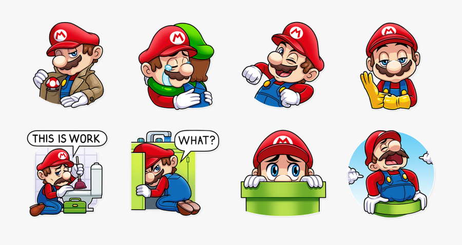 Stickers Telegram Super Mario Bros, Transparent Clipart