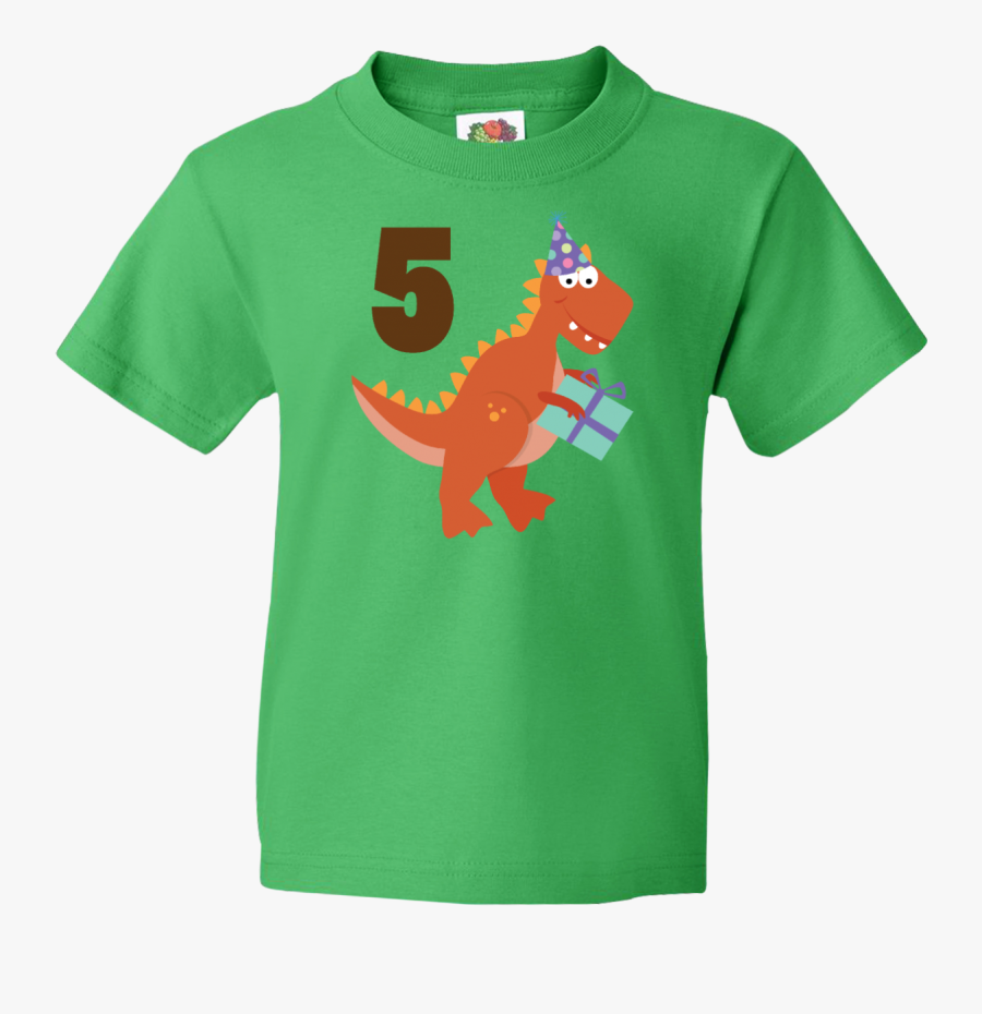 Dinosaur Birthday Shirt 5 Png - T-shirt, Transparent Clipart