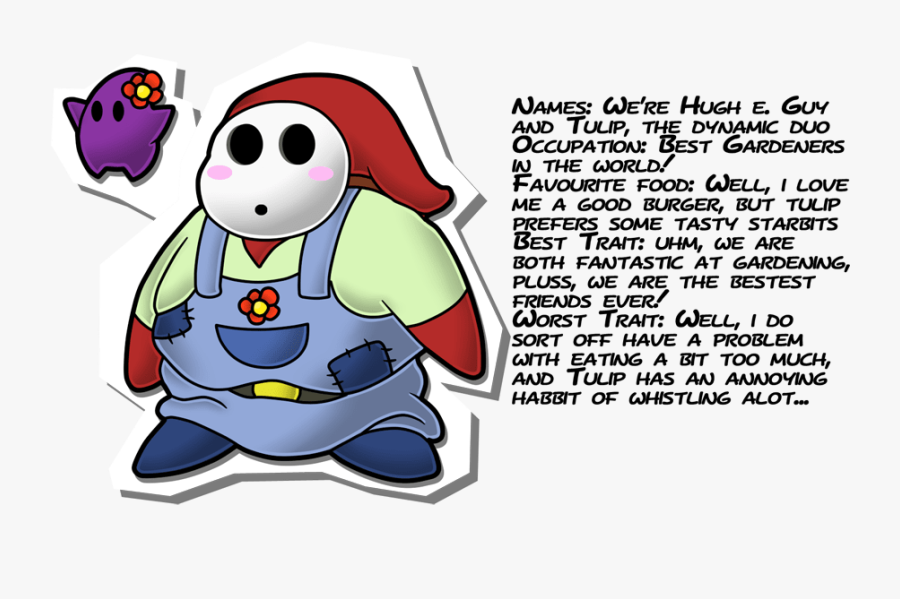 Gourmet Guy Paper Mario - Mario Fat Shy Guy, Transparent Clipart