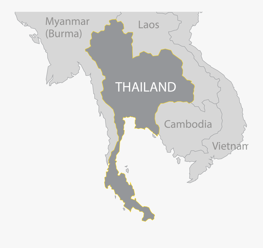 Thailand Map Png - Thailand Map Icon Png, Transparent Clipart