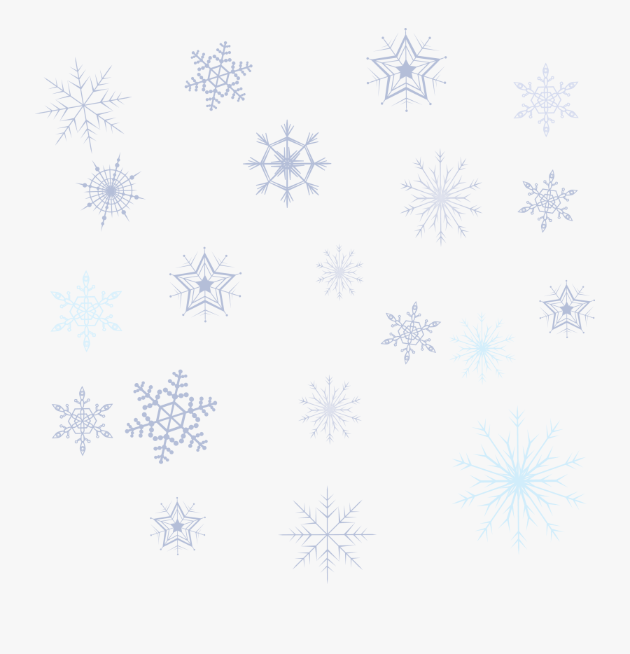 Variety Snowflake Collection Png Download - Snowflake Pattern Png, Transparent Clipart