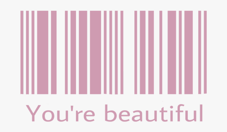 #barcode #text #words #beautiful #compliments #pink - Think You Re Cute Barcode, Transparent Clipart