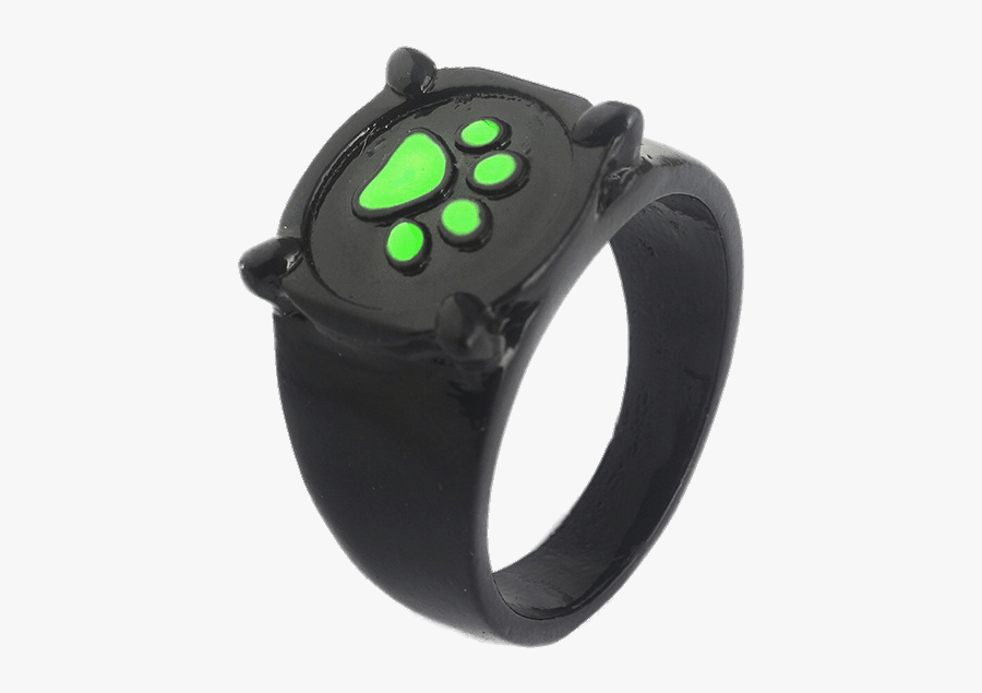 Miraculous Cat Noir Pawprint Ring - Cat Noir Miraculous Ring, Transparent Clipart