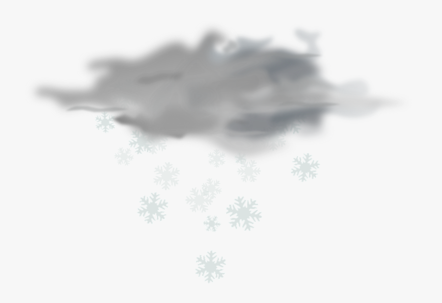 Snowflake Clipart Snowy Weather - Transparent Thunder Cloud Png, Transparent Clipart