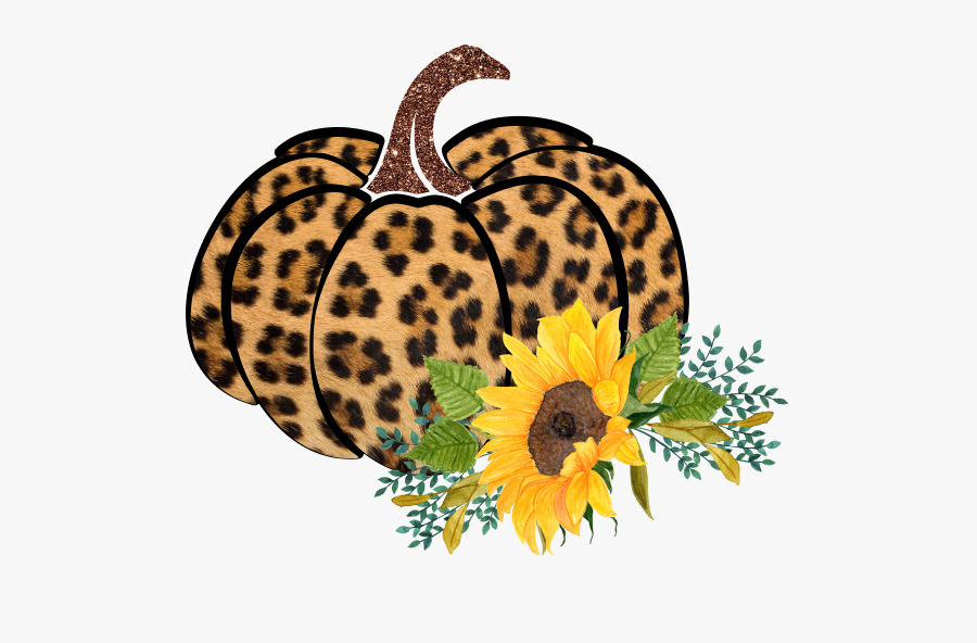 Pumpkin And Sunflower Sublimation - Piel Leopardo, Transparent Clipart