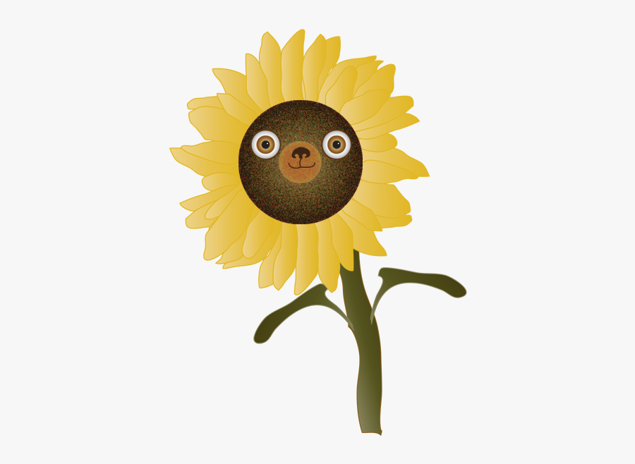 Sunflower Mascot Illustration - Black-eyed Susan, Transparent Clipart