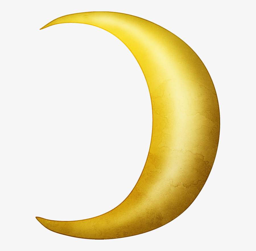 Crescent Moon Lunar Phase Clip Art - Half Yellow Moon Png , Free