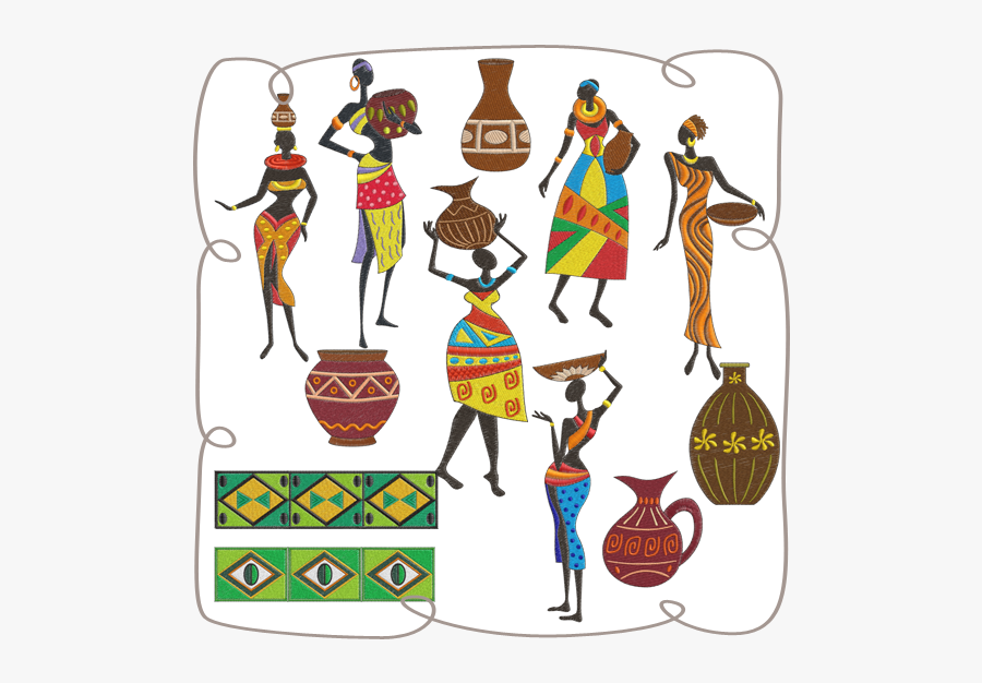 Clip Art Ladies Africanitas Para Pintar, Transparent Clipart