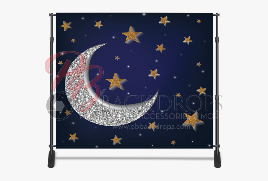 Transparent Stars Wallpaper Png - Moon And Star Backdrop, Transparent Clipart