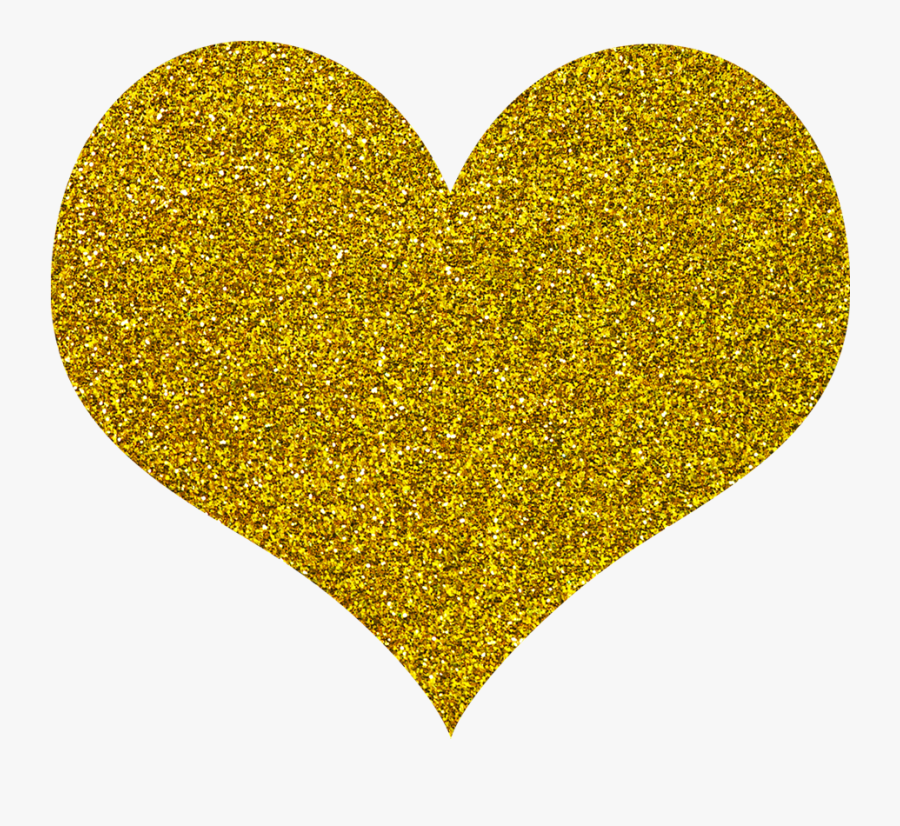 Gold Heart Png Download - Gold Glitter Heart Png, Transparent Clipart