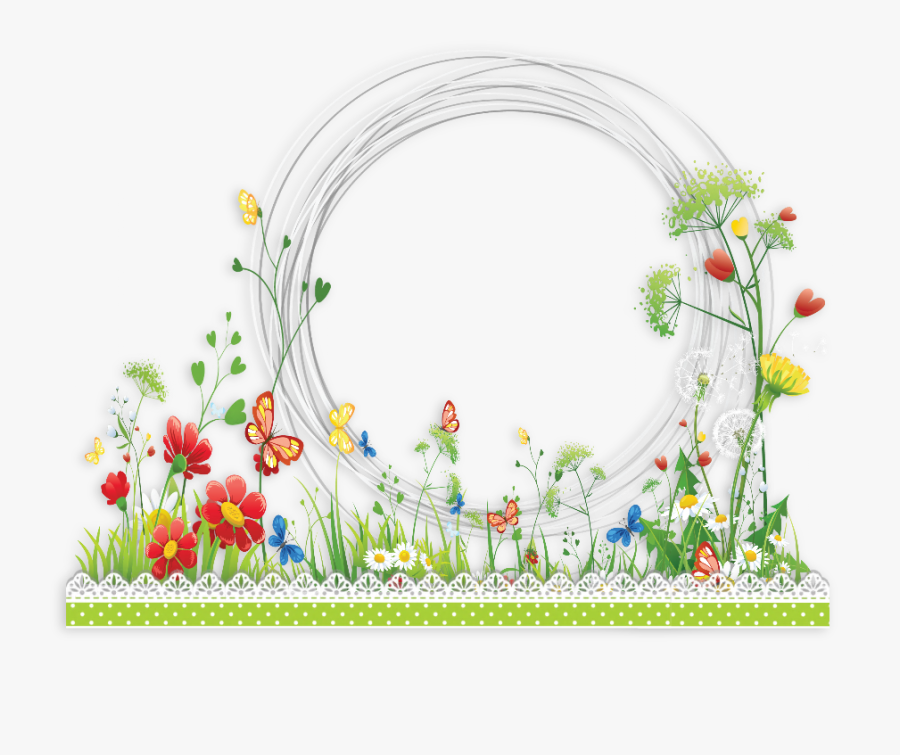 Khung Hinh Transparent W Flowers, Transparent Clipart