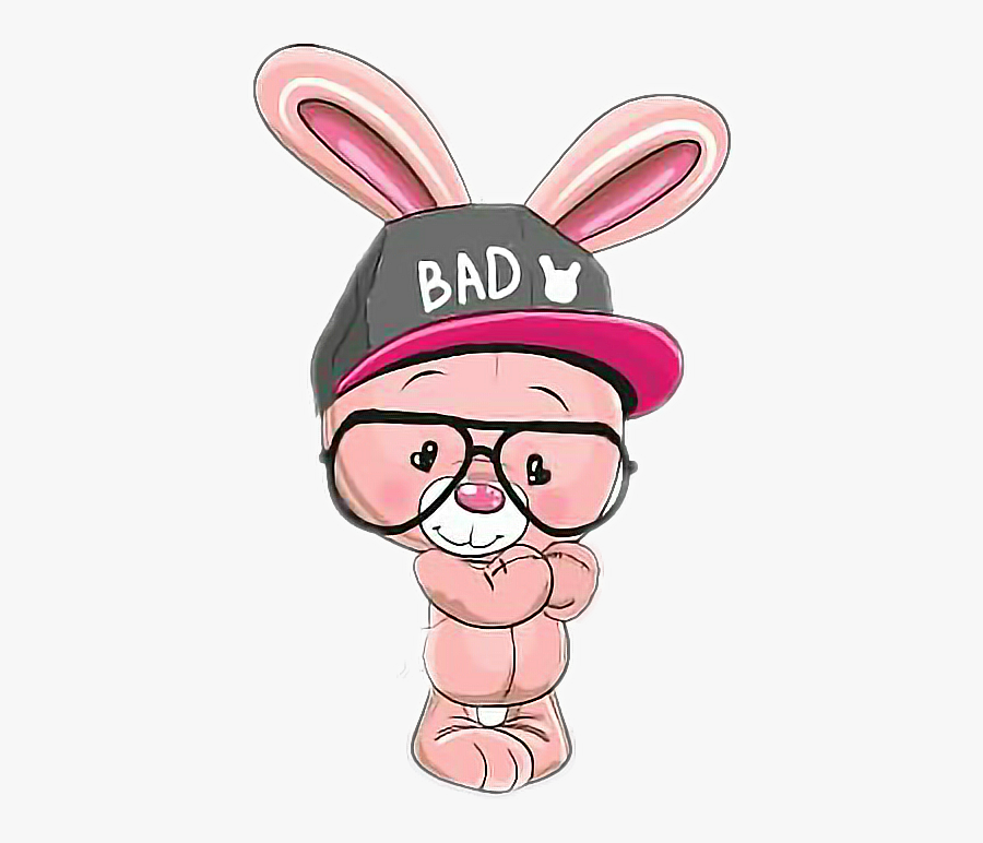 #emoji #symbol #cute #rabbit #carino #pink #goodmorning - Illustration Animals, Transparent Clipart