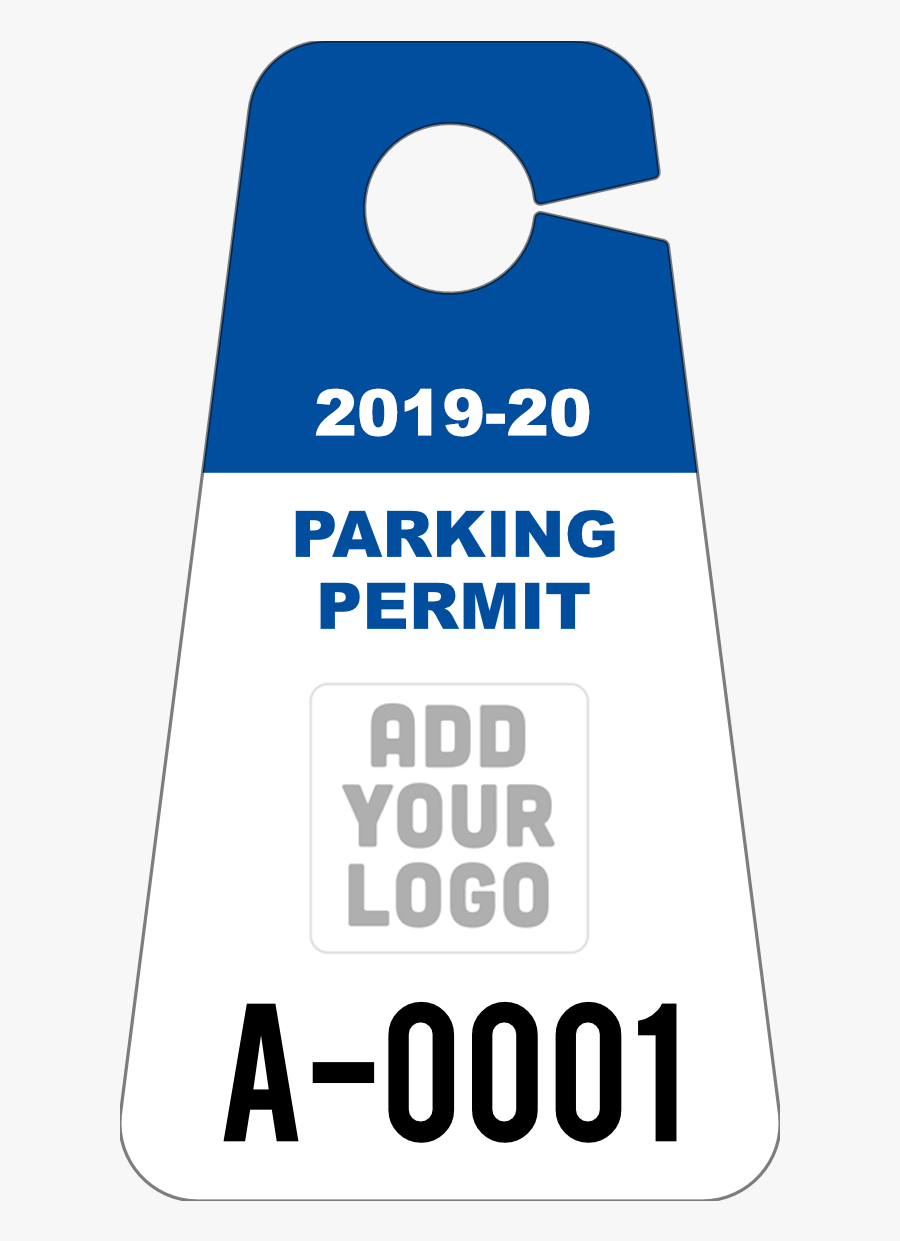 Triangle Hang Tag Parking Permit With Your Logo - Speed Limit, Transparent Clipart