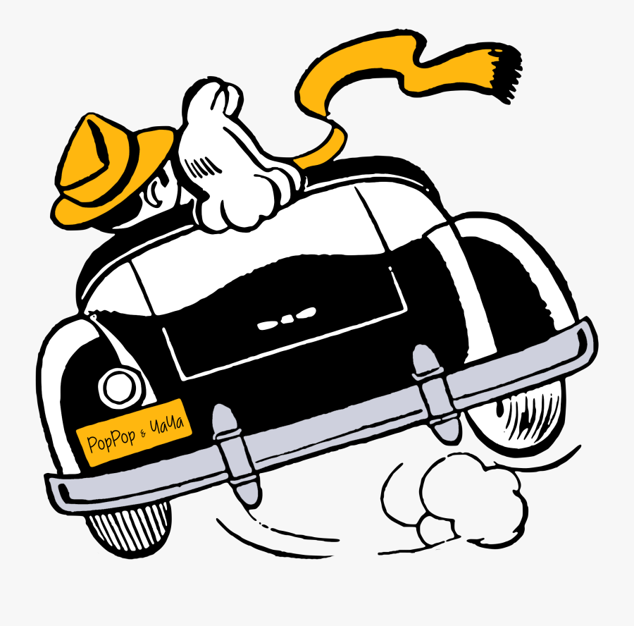 Just Married Car Drawing, Transparent Clipart