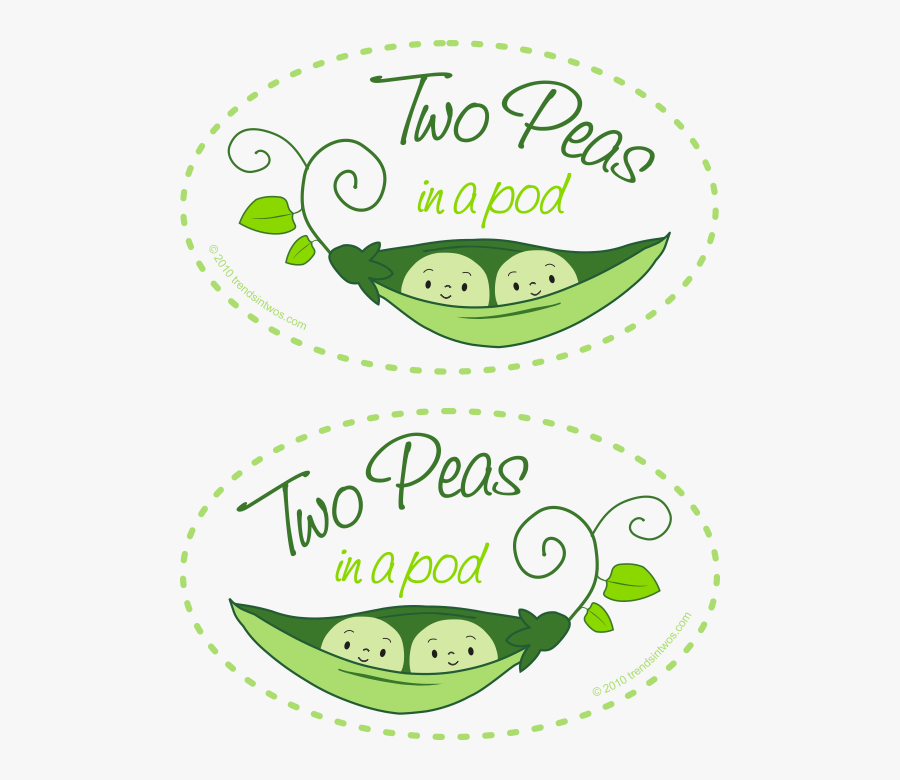 Two Peas In A Pod Twins, Transparent Clipart