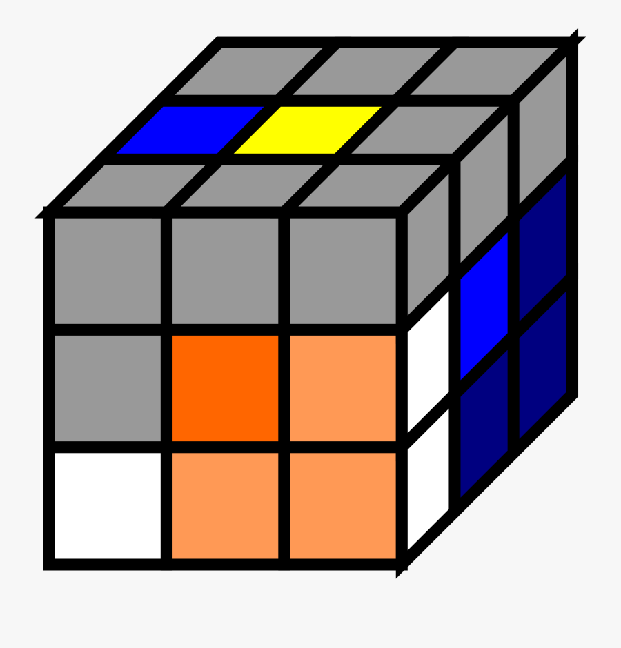 Rubik"s Cube Coloring Sheet Clipart , Png Download - Rubik's Cube Coloring Sheet, Transparent Clipart