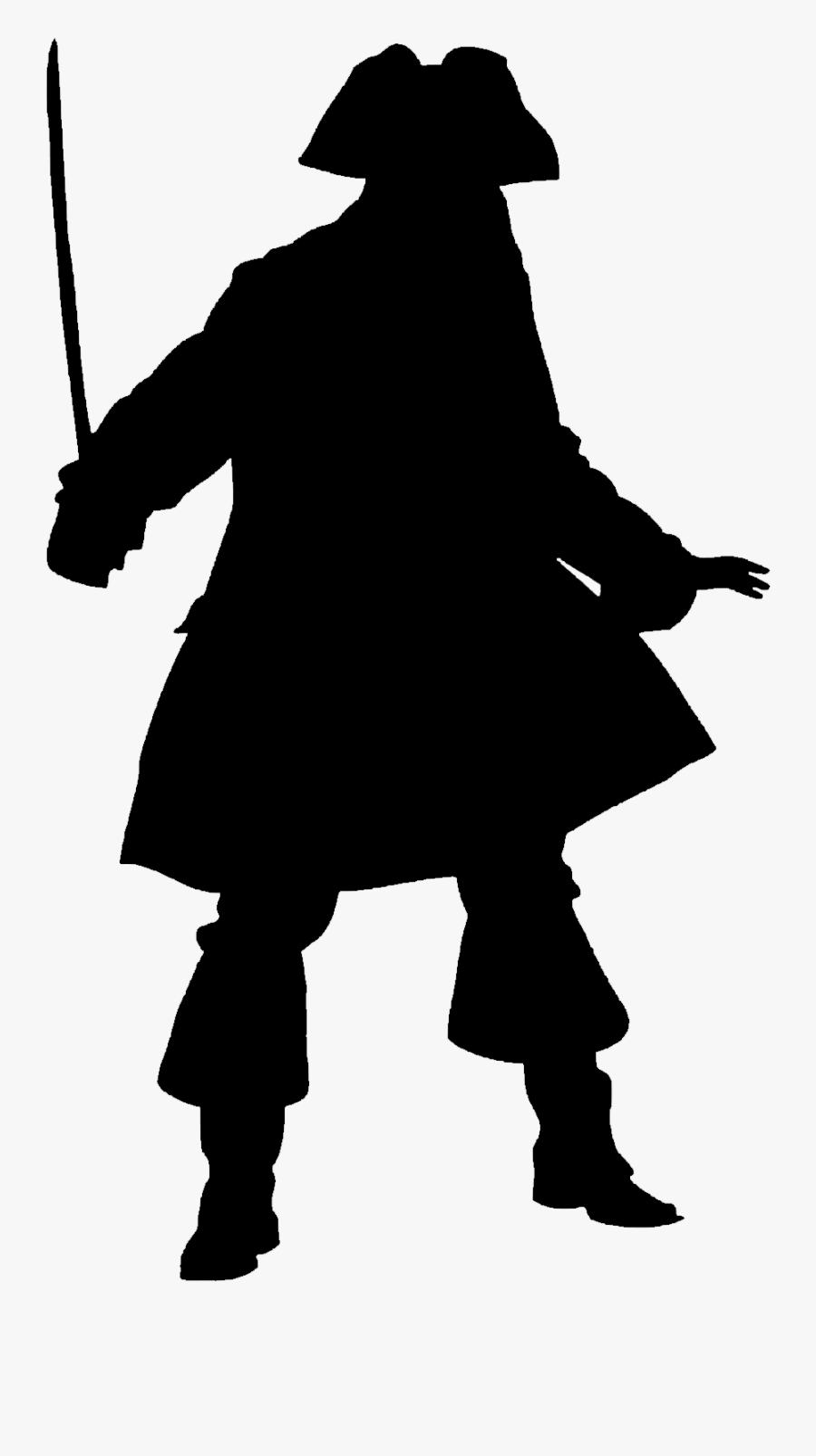 Transparent Sword Silhouette Png - Party City Jack Sparrow Costume, Transparent Clipart