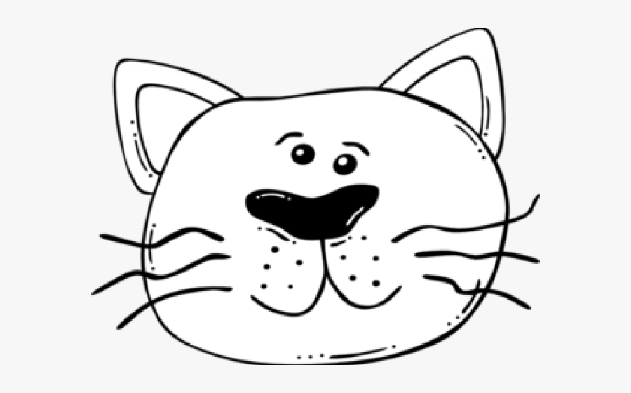 Feline Clipart Kitten Face - Cartoon Cat Face, Transparent Clipart
