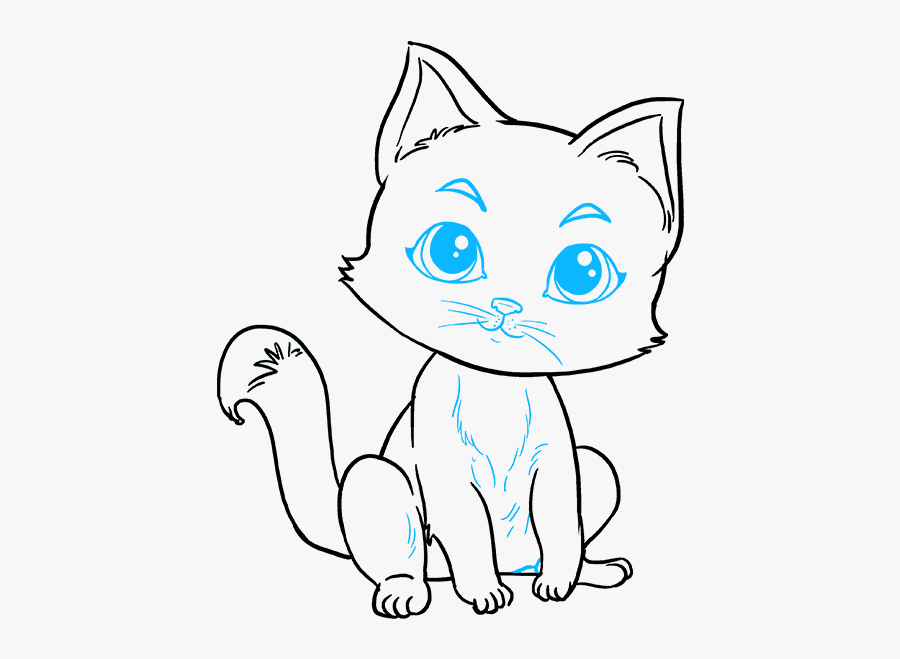 How To Draw Kitten - Draw Kittens Step By Step, Transparent Clipart