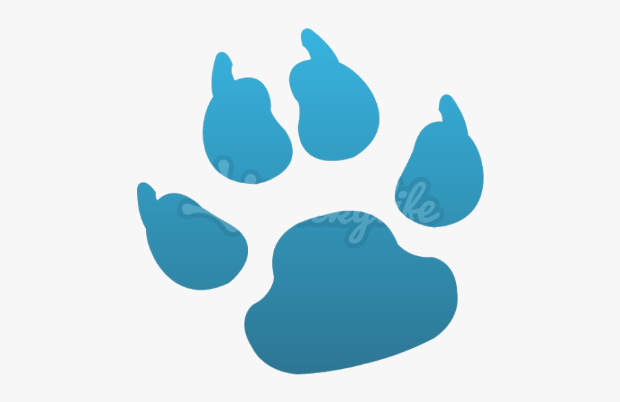 Dog Print Decal Blue Paw Clipart Transparent Png - Jack Russell Paw Print, Transparent Clipart
