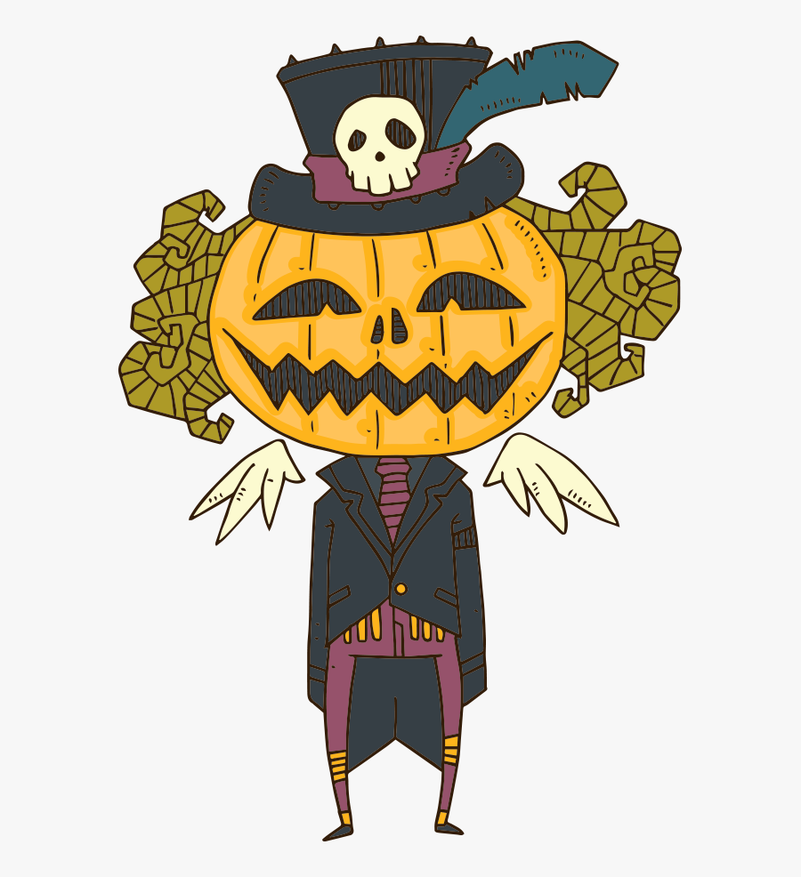 Clip Art Halloween Cartoon Characters - Halloween Cartoon Characters, Transparent Clipart