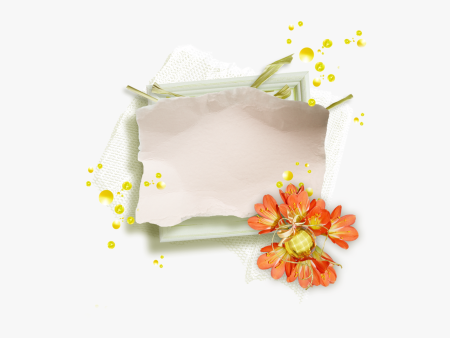 Transparent Paper Napkins Clipart - Floral Design, Transparent Clipart