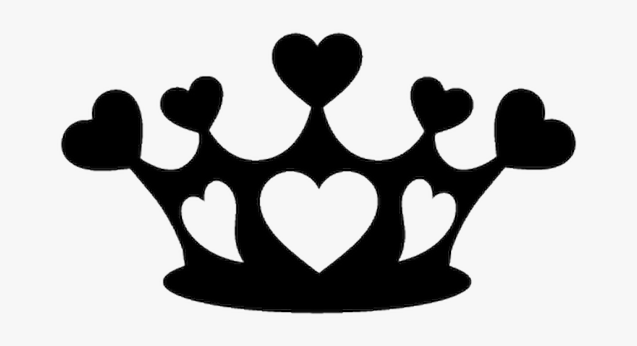 Crown Clip Mini - Queen Of Hearts Crown Silhouette, Transparent Clipart