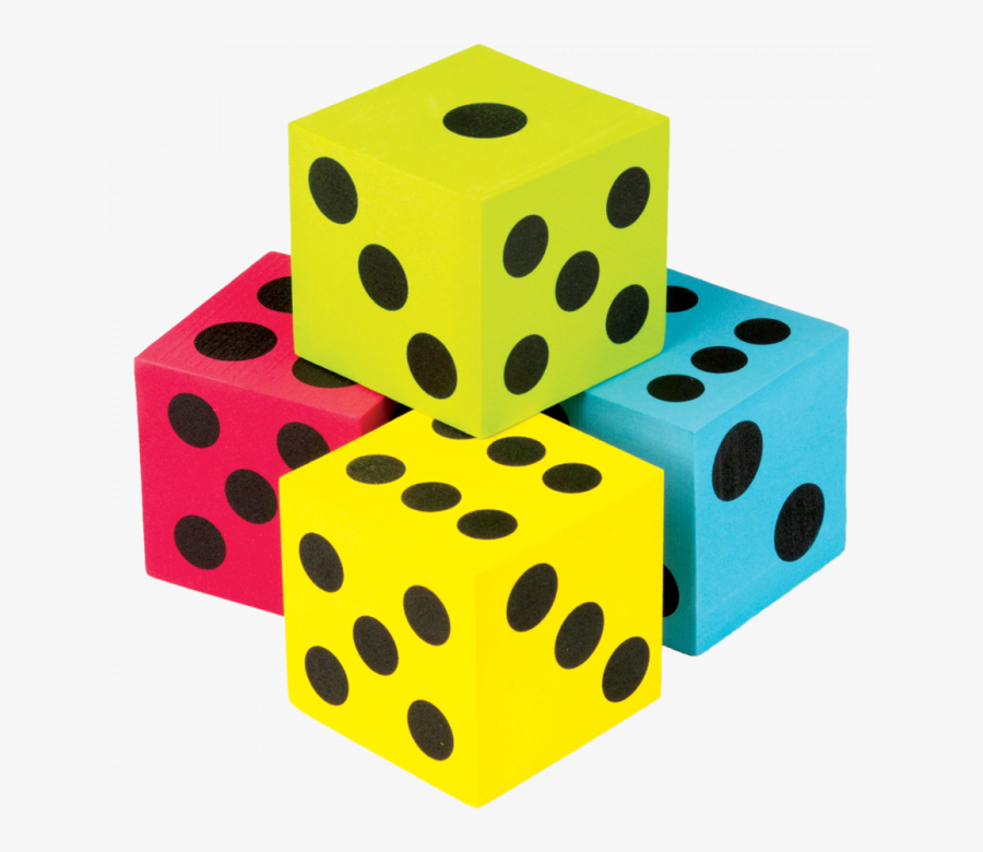 Foam Colorful Jumbo Dice - Colorful Dice Png, Transparent Clipart