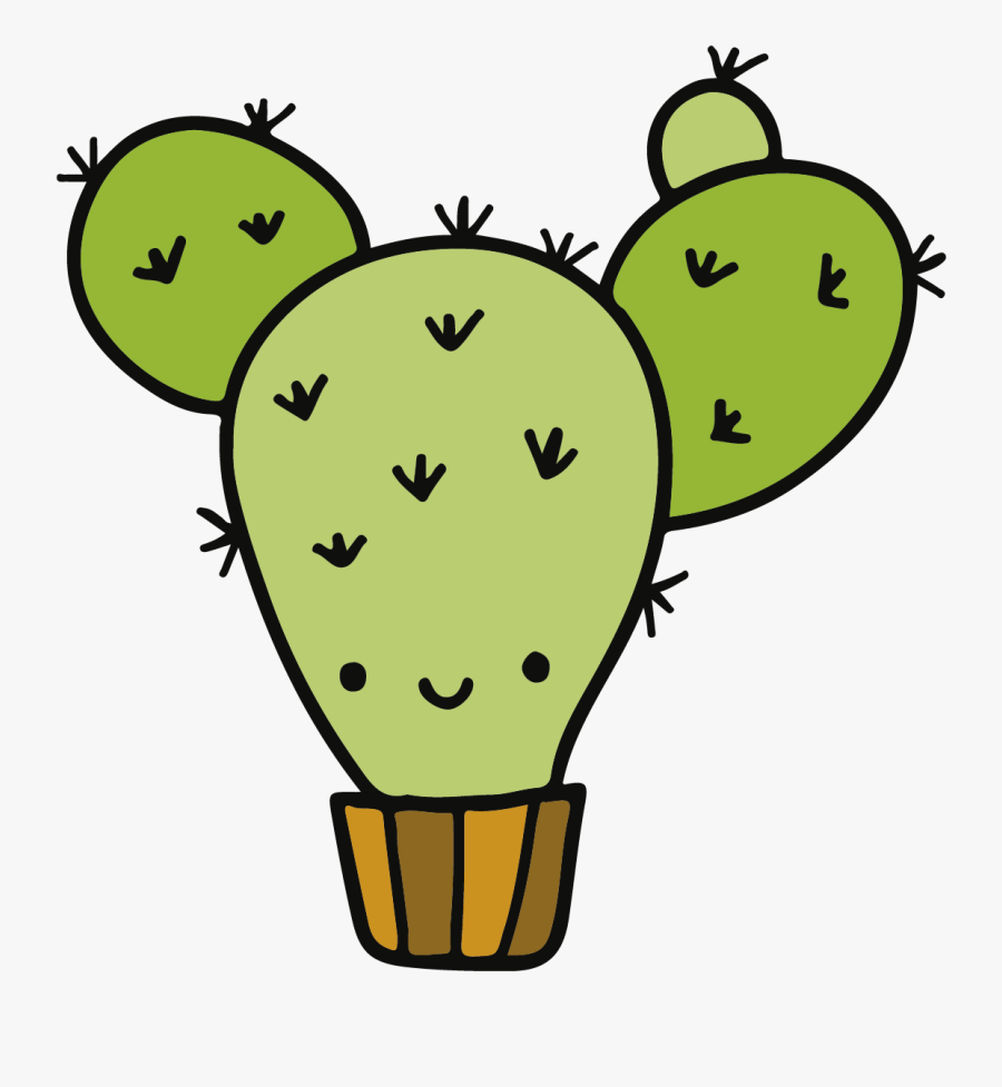 Cactus Coloring Page Free, Transparent Clipart