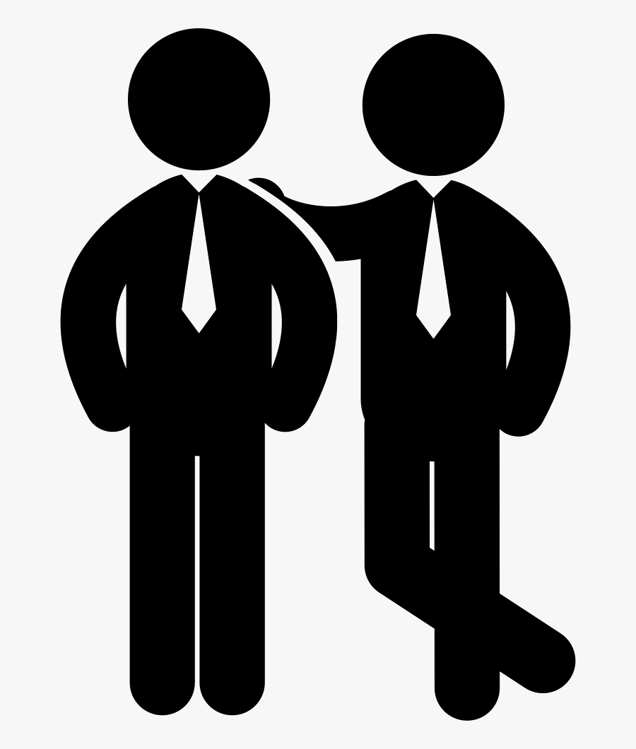 Two Standing Businessmen Side By Side - Siluetas De Personas Png, Transparent Clipart