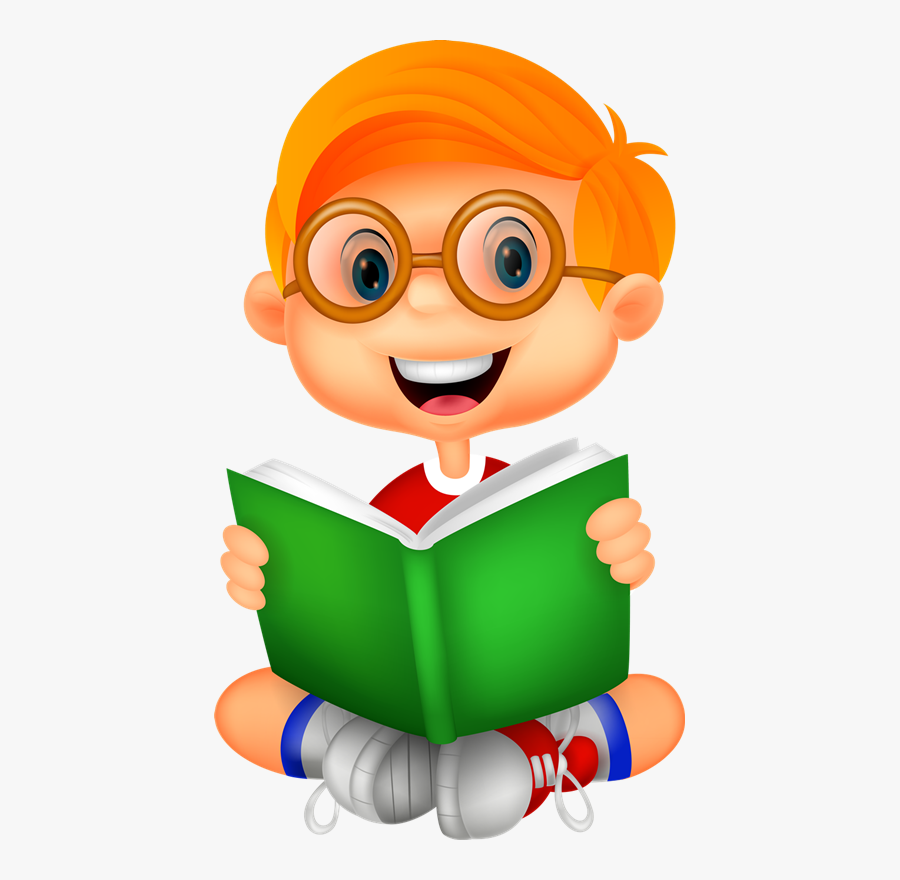 Pin By Priya Jerath On Kid Crafts - Cute Boy Reading Clipart, Transparent Clipart