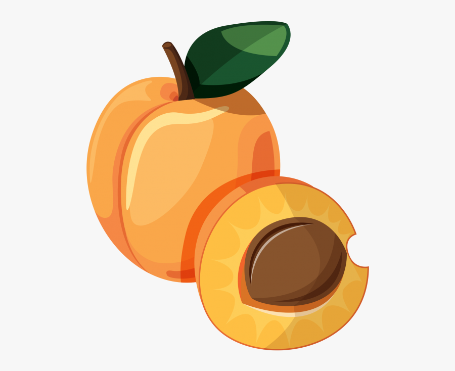 Transparent Peach Slice Clipart - Apple, Transparent Clipart