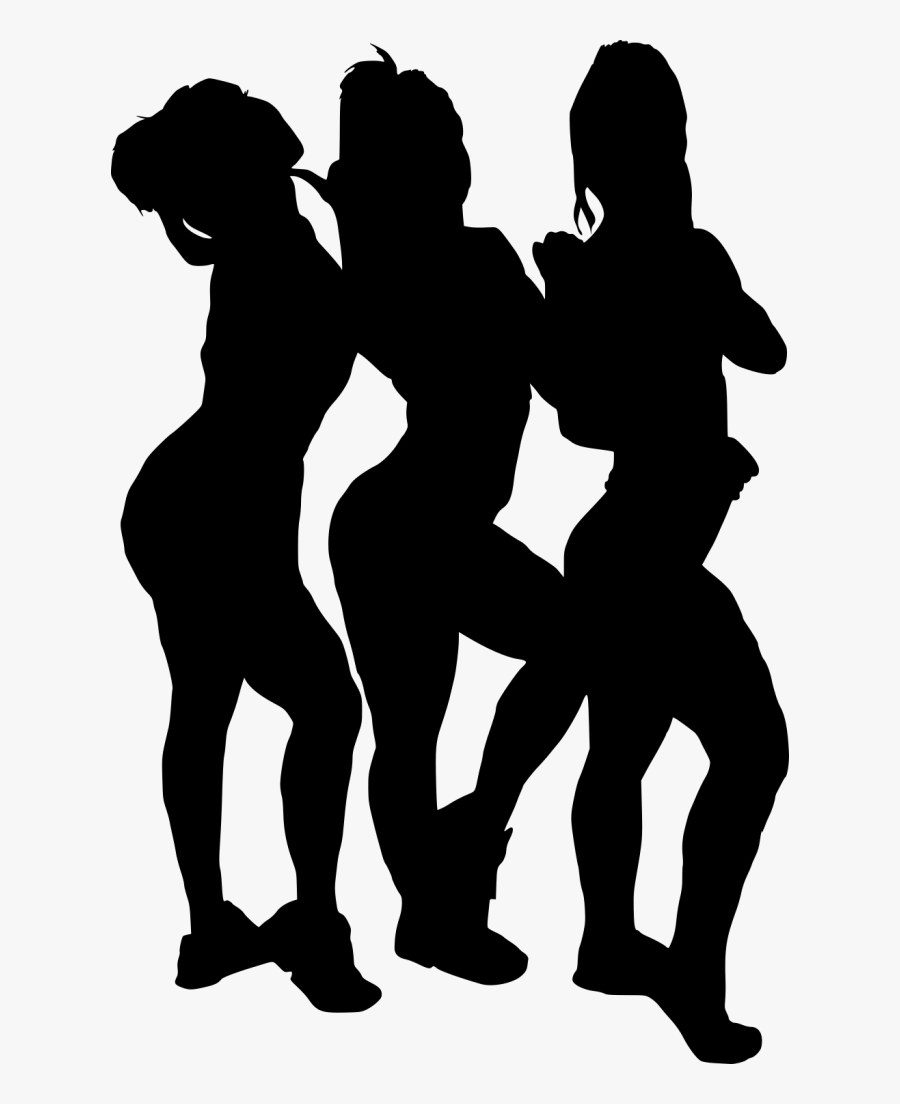Free Png Girl Group Hoto Posing Silhouette Png Images - Black Girl Silhouette Png, Transparent Clipart