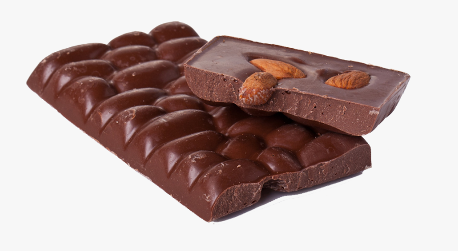 Dark Chocolate Png Free Background - Chocolate Almond Bar, Transparent Clipart