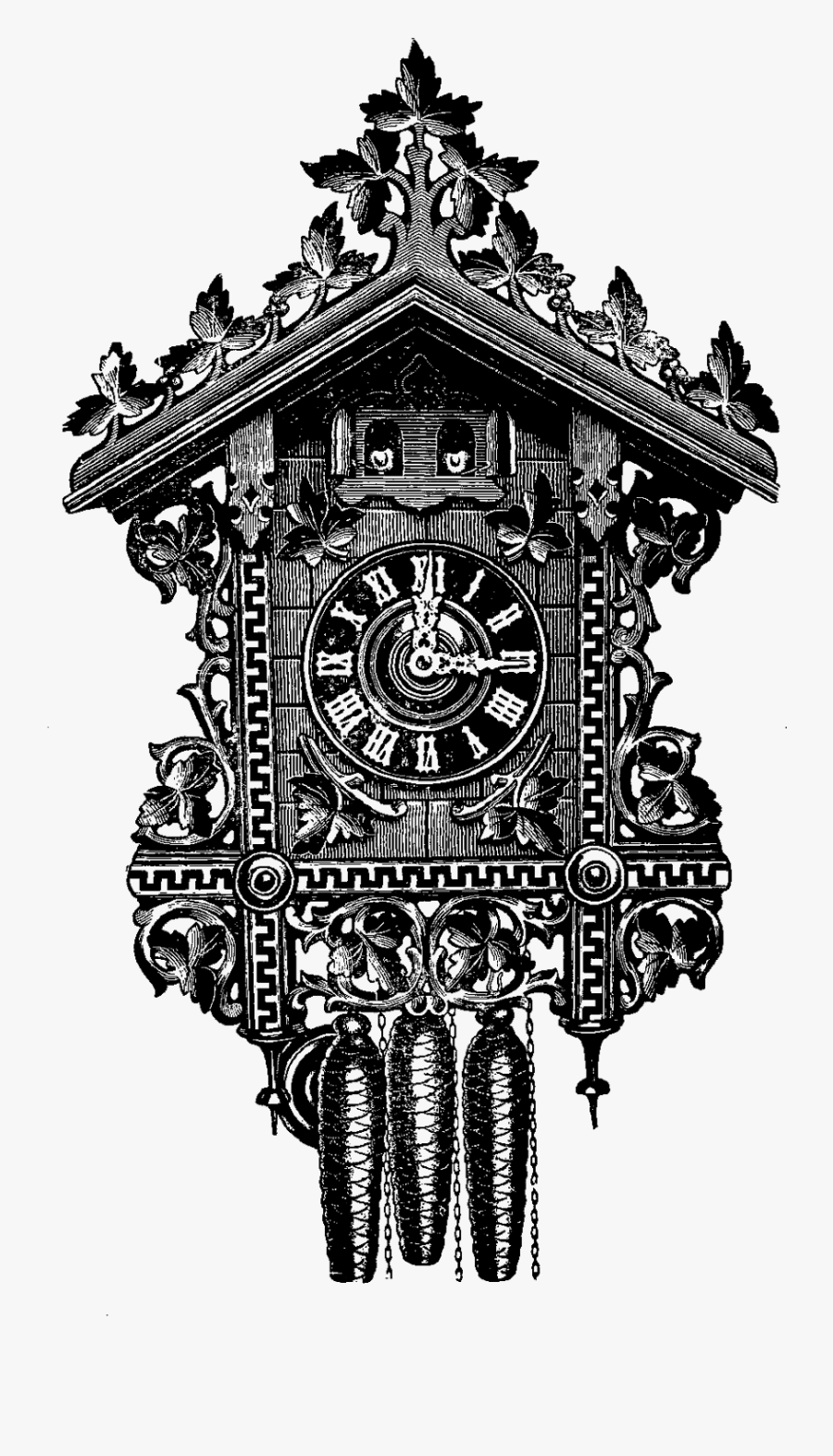 Transparent Cuckoo Clock Clipart - Cuckoo Clock, Transparent Clipart