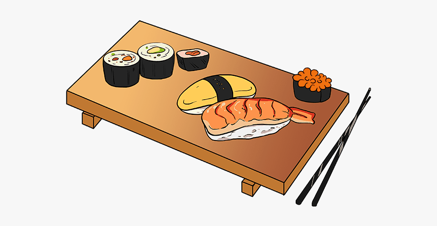 How To Draw Sushi - California Roll, Transparent Clipart