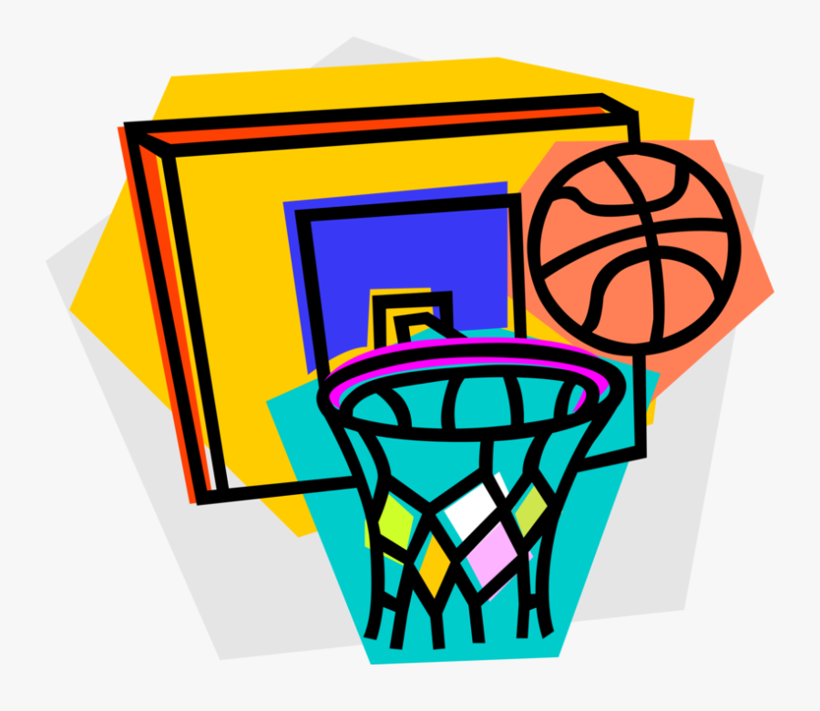 Game Ball And Hoop - Basketball, Transparent Clipart