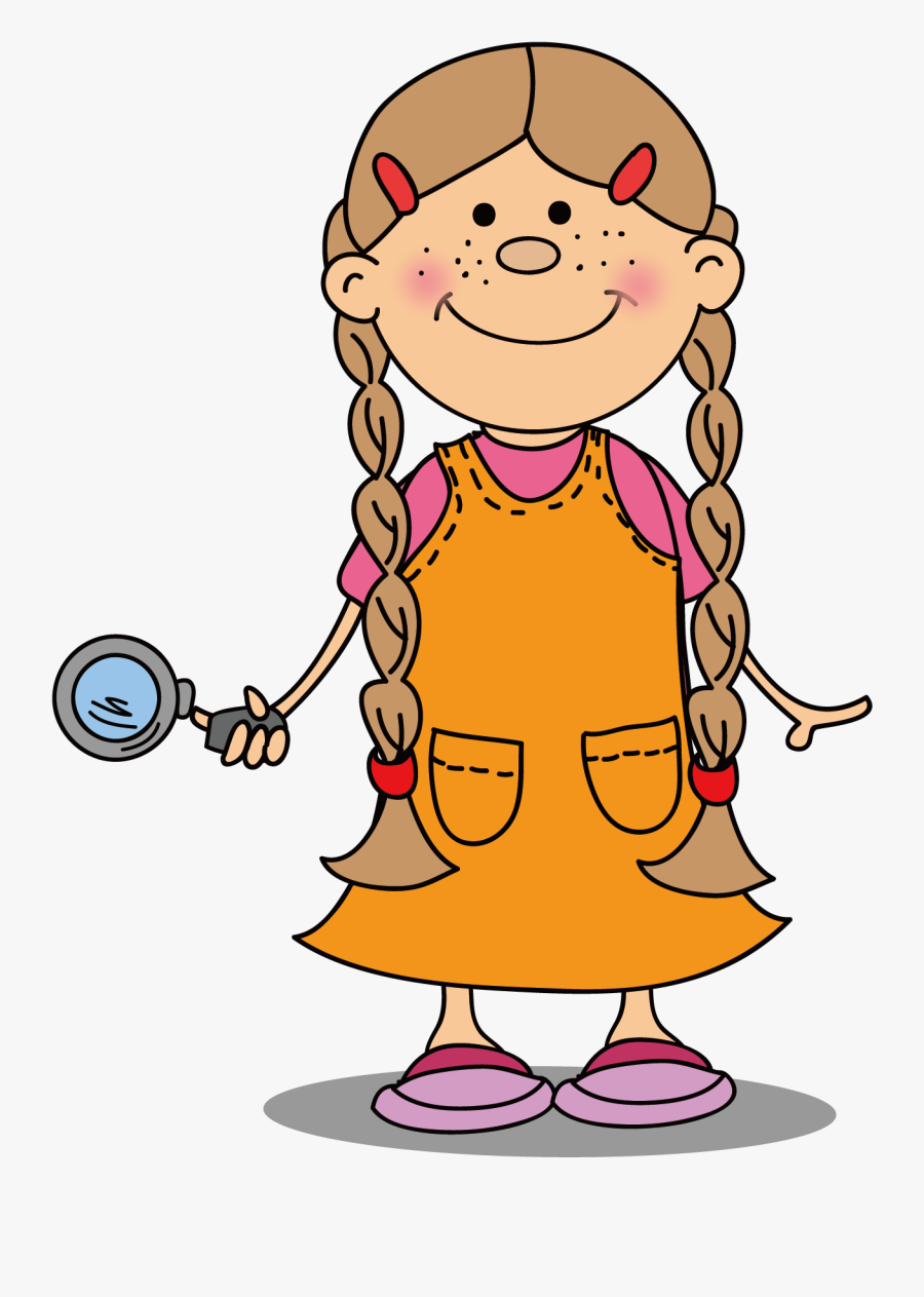 Child Drawing Girl Boy - Girl Clipart Illustration Drawing Png, Transparent Clipart