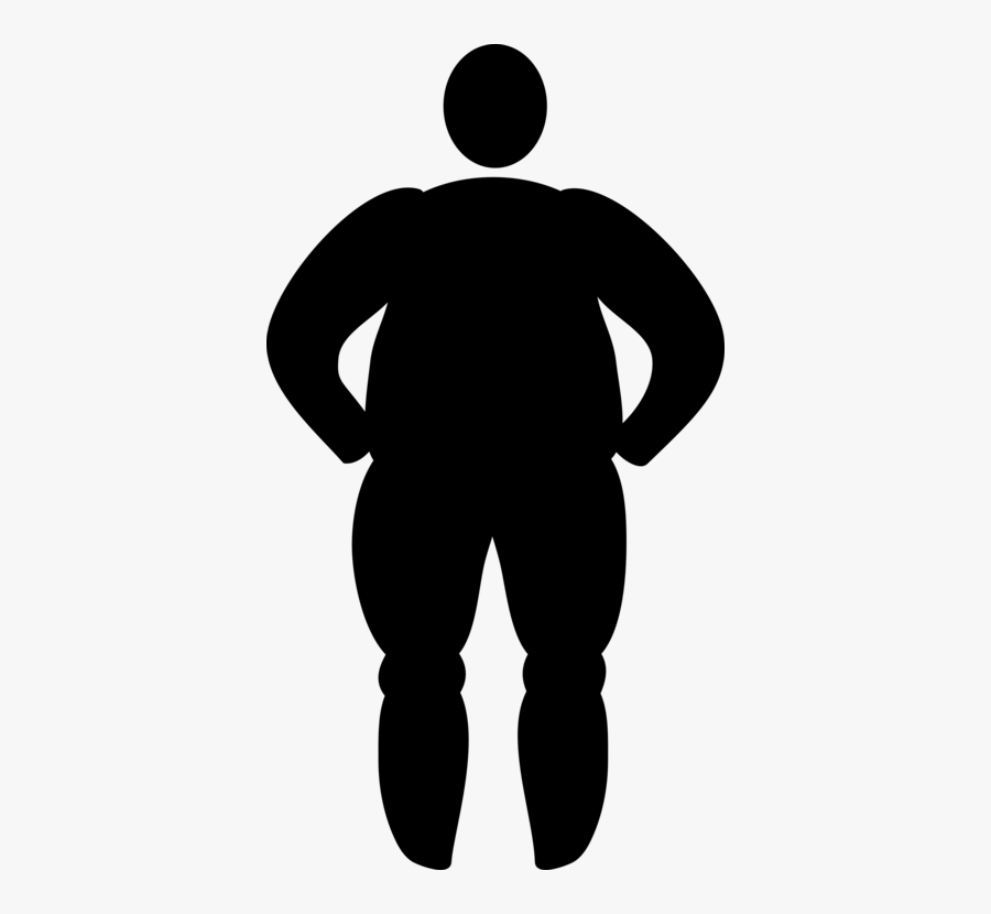 Shoulder,human Behavior,silhouette - Overweight Clipart Black And White ...