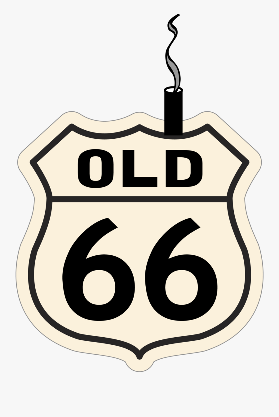 Old Smoker Grills And - Texas Route 66 Sign, Transparent Clipart
