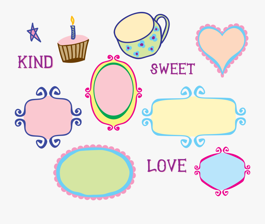 Clipart - Cute Doodle Frame Png, Transparent Clipart