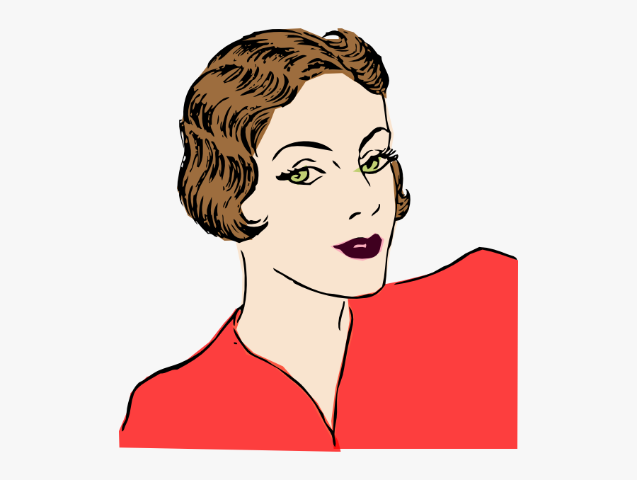 Women Bob Haircut Drawings, Transparent Clipart