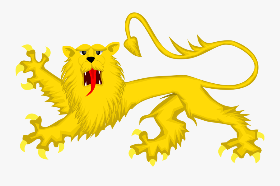 Lion Passant Guardant Vector, Transparent Clipart