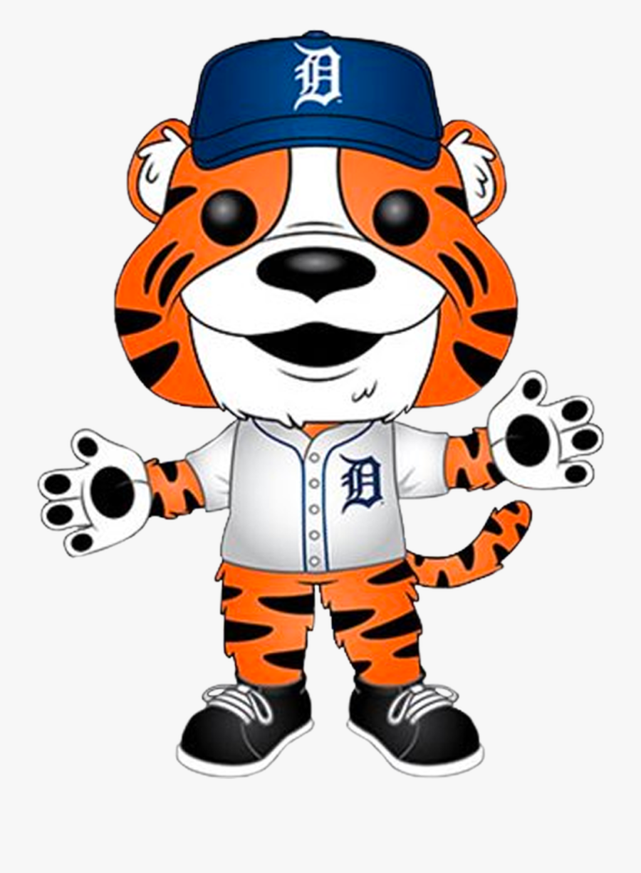 Paws Detroit Tigers Mascot Pop Vinyl Figure - Detroit Tigers First Mascot, Transparent Clipart