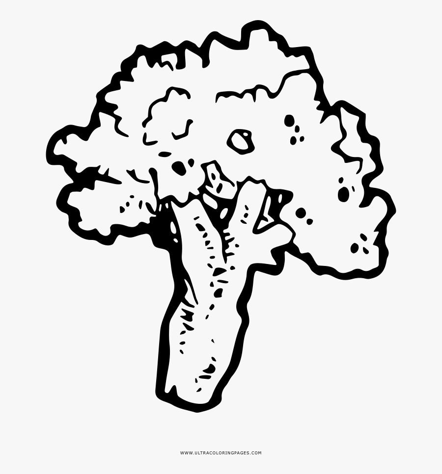 Cauliflower Coloring Page - Couve Flor Preto E Branco, Transparent Clipart