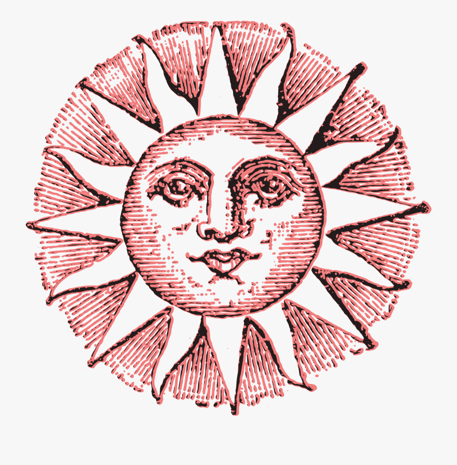 Transparent Half Sun Png - Vintage Sun Png, Transparent Clipart